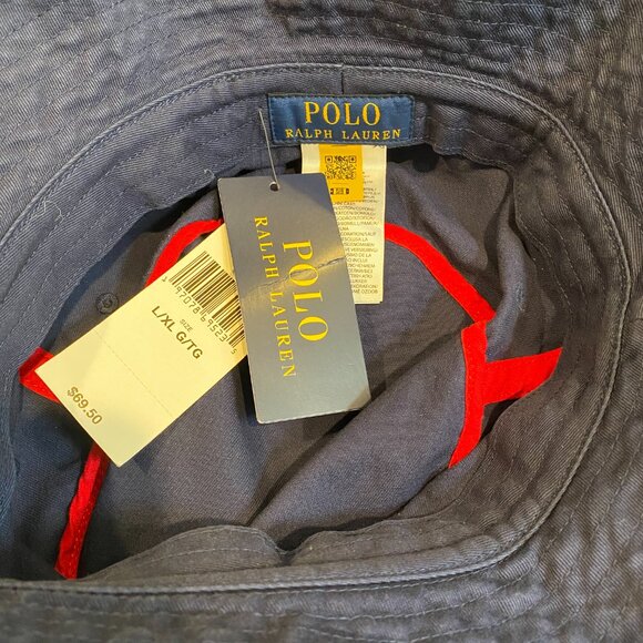 NWT Men's Women's Ralph Lauren Polo Bear 100% Cotton Twill Bucket Hat S/M/L/XL - Picture 4 of 5